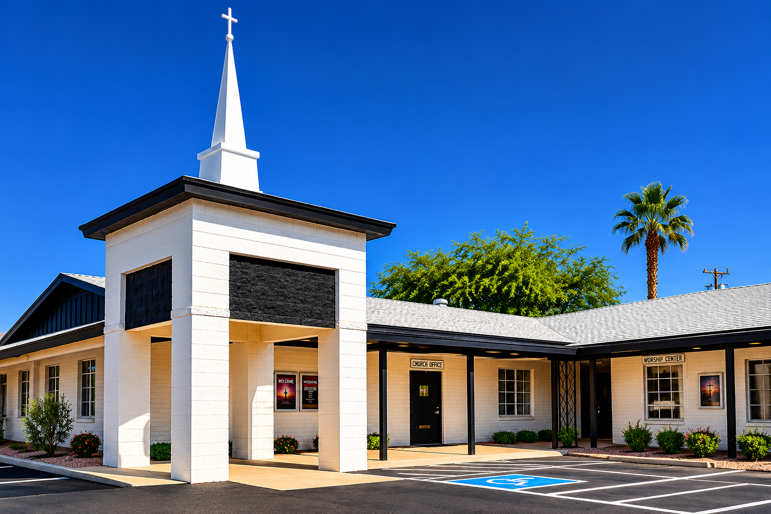 Front view of First Southern Baptist Church of Paradise Valley